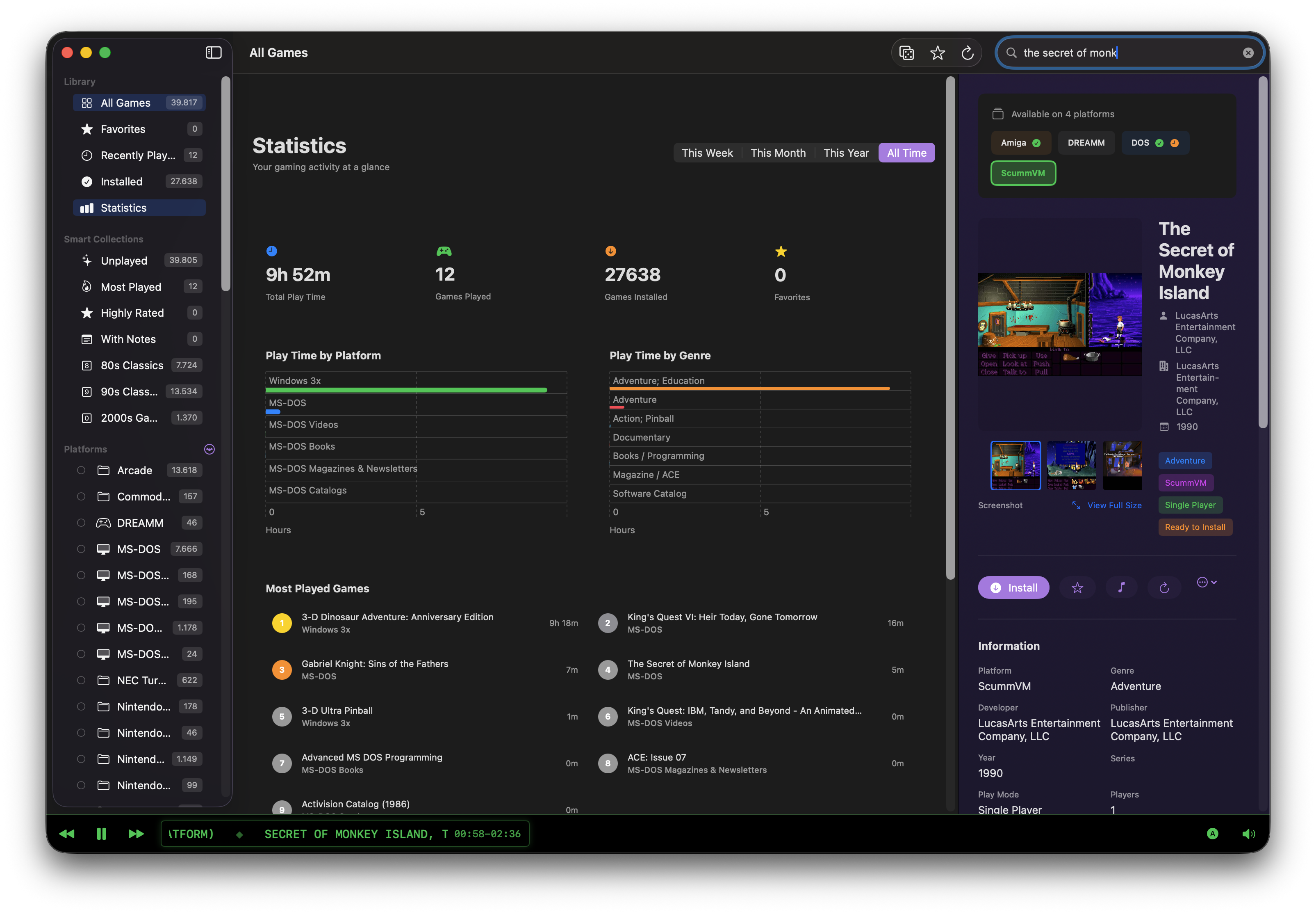 Play Tracking & Statistics
